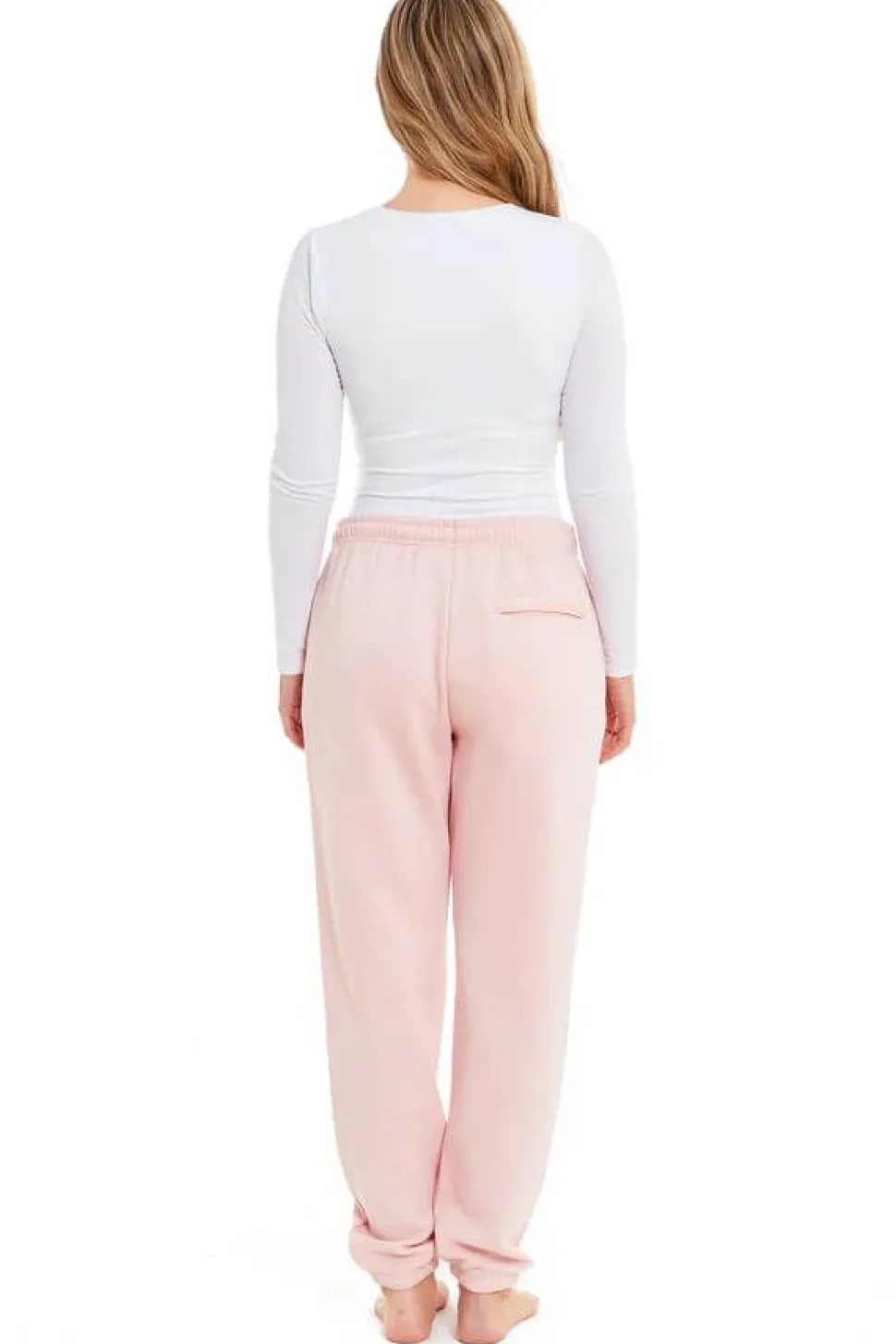 Women's Pink Jogger Pants with Cuff