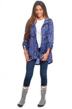 Women's Printed Parka Showerproof Jacket Umbrella