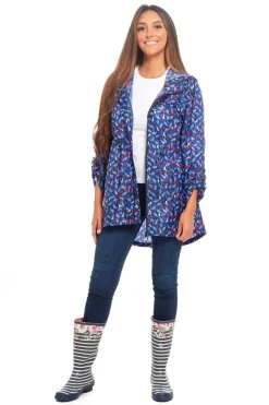 Women's Printed Parka Showerproof Jacket Umbrella