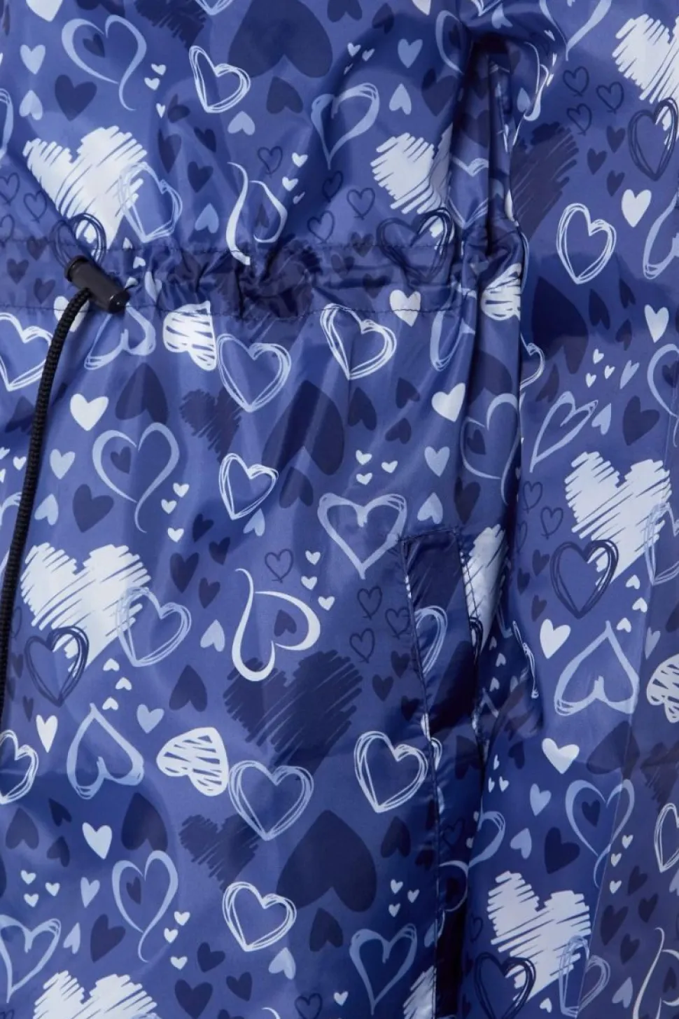 Women's Printed Parka Showerproof Jacket Scribble Hearts