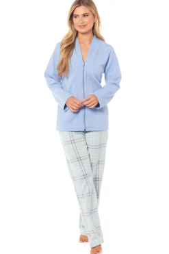 Women's Quilted Zip-Up Jacket - Blue