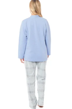 Women's Quilted Zip-Up Jacket - Blue