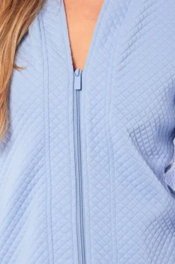 Women's Quilted Zip-Up Jacket - Blue