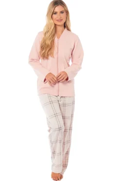 Women's Quilted Zip-Up Jacket - Soft Pink