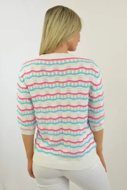 Women's Round Neck Stripe Jumper by Jessica Graaf