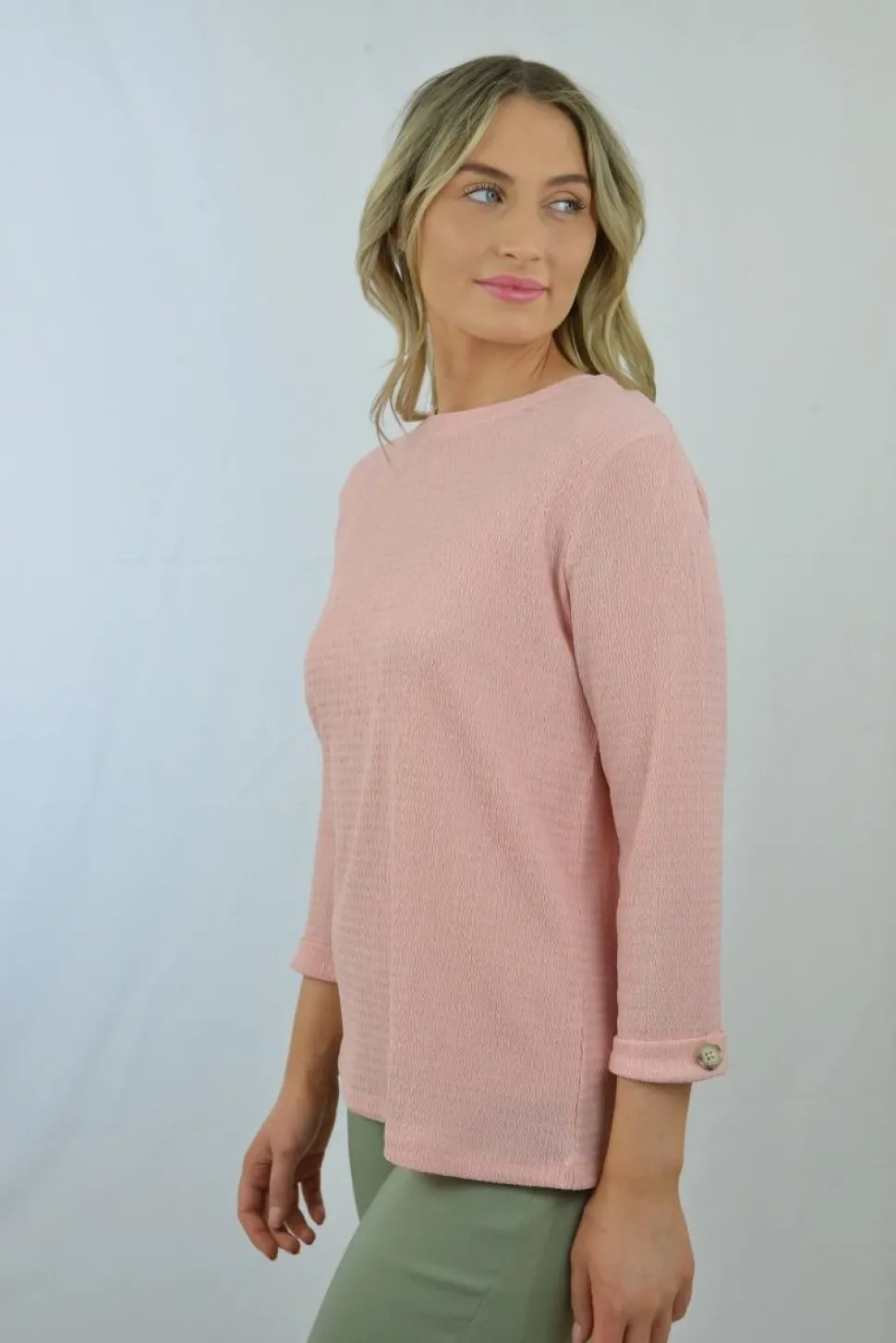 Women's Round Neck Sweater Pink by Jessica Graaf