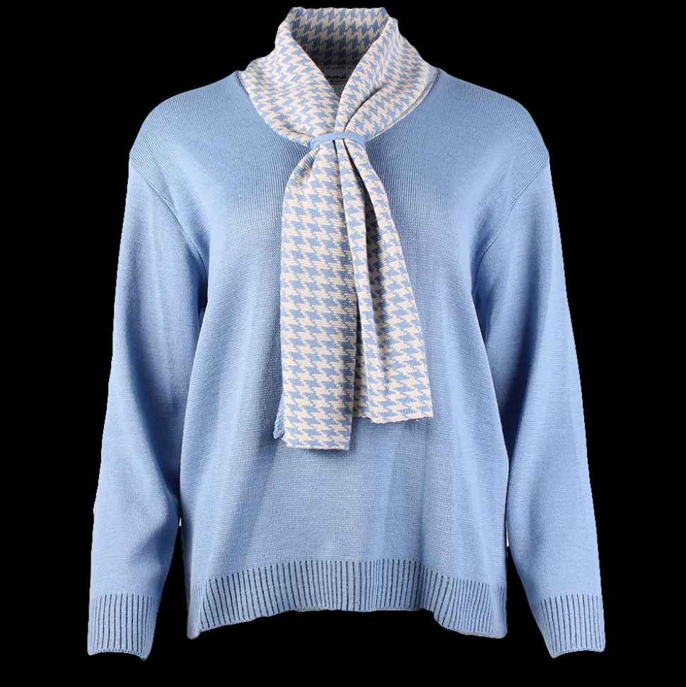 Women's Scarf Jumper Blue