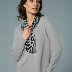 Women's Scarf Jumper Grey