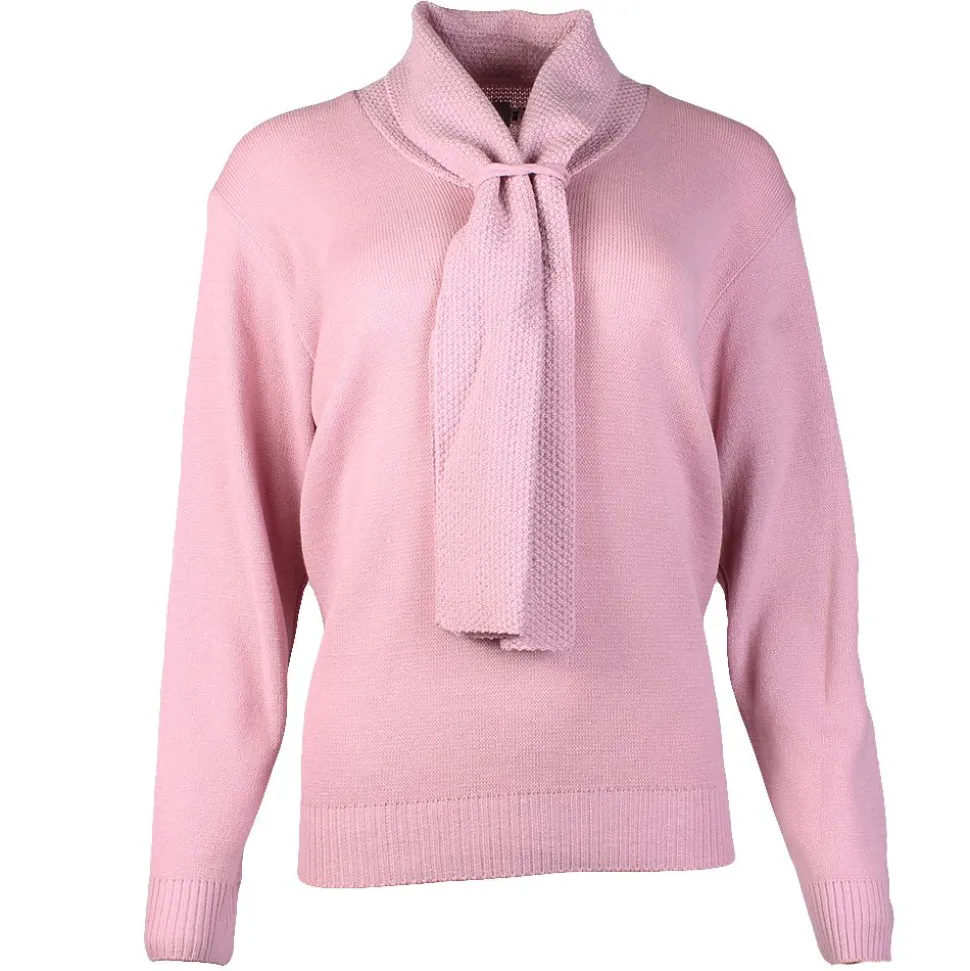 Women's Scarf Jumper Pink