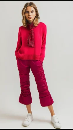 Women's Scarf Jumper Red