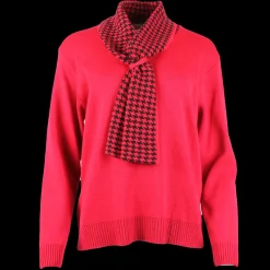 Women's Scarf Jumper Red