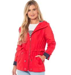 Women's Showerproof Cuff Jacket Nicola Red