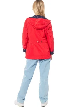 Women's Showerproof Cuff Jacket Nicola Red
