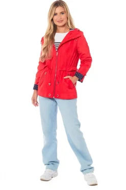 Women's Showerproof Cuff Jacket Nicola Red