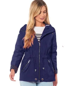 Women's Showerproof Cuff Jacket Nicola Navy