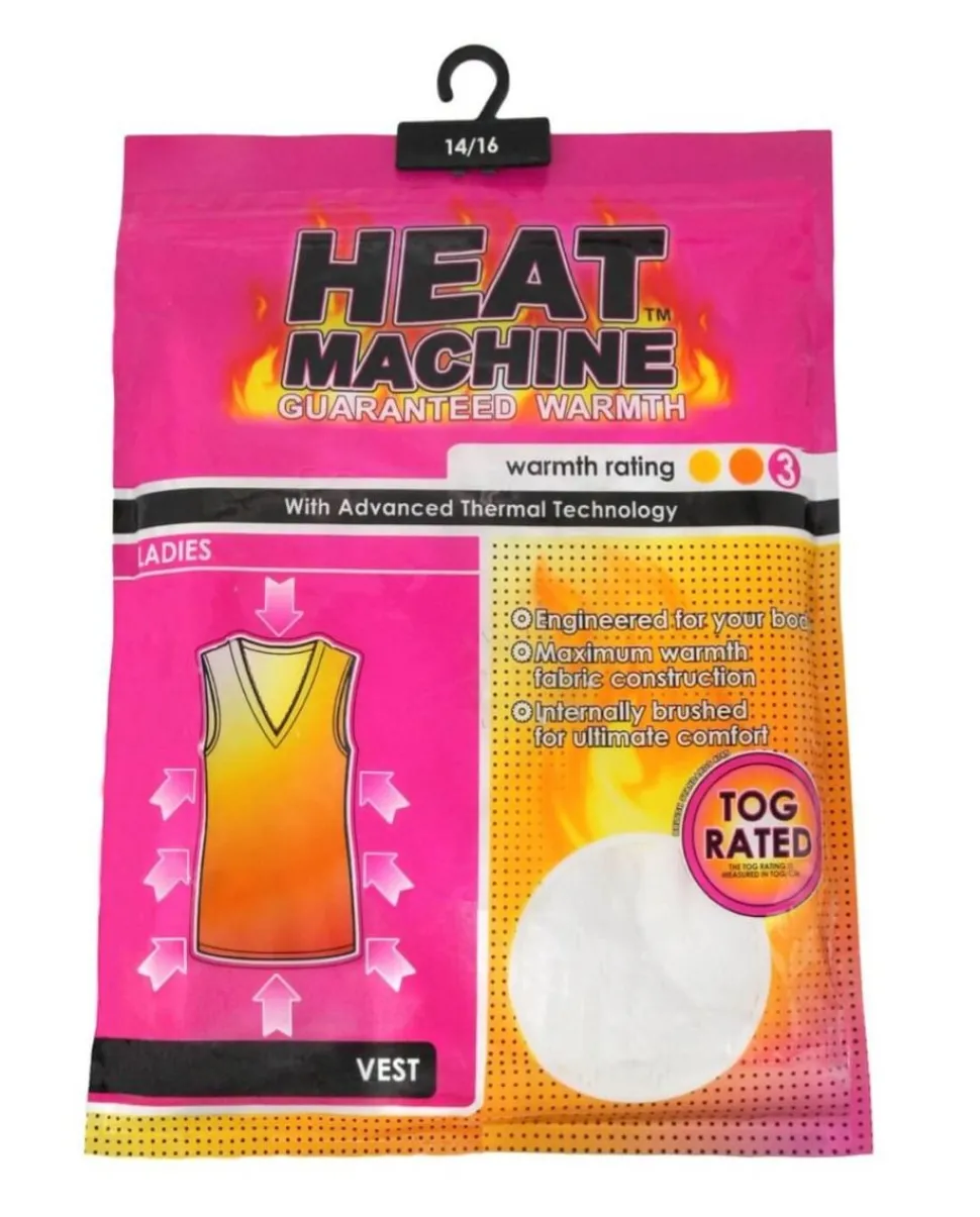 Women's Sleeveless Thermal Top White