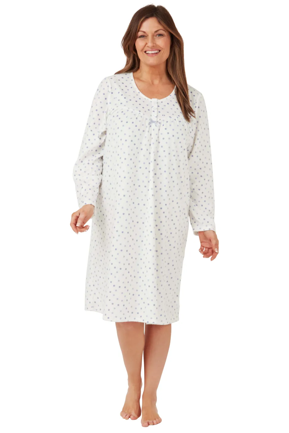 Women's Spot Nightdress Blue Dot
