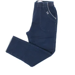 Womens Striped Pocket Jeans