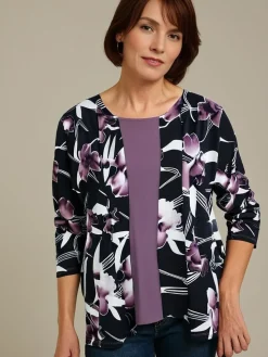 Women's Twinset Purple Floral