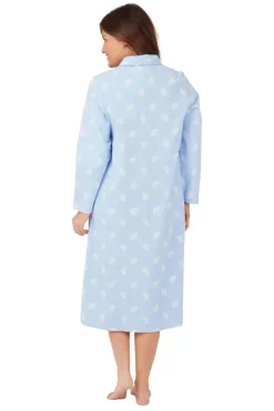 Women's Wincy Blue Nightdress 100% Cotton