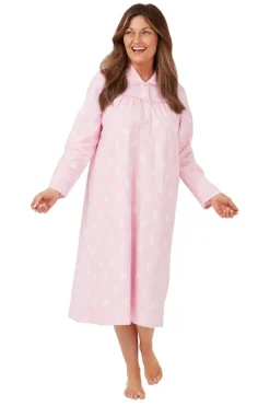 Women's Wincy Pink Nightdress 100% Cotton