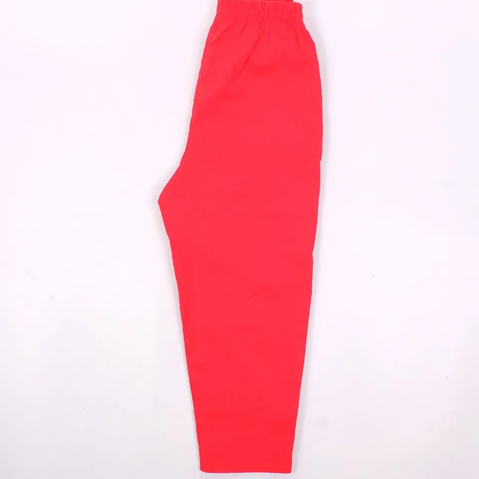 Womens Zip Crop Trousers Red