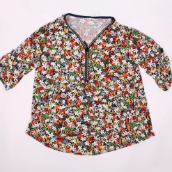 Womens Zip Top Floral Multi