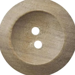 Wood Two Hole Button - Size 22