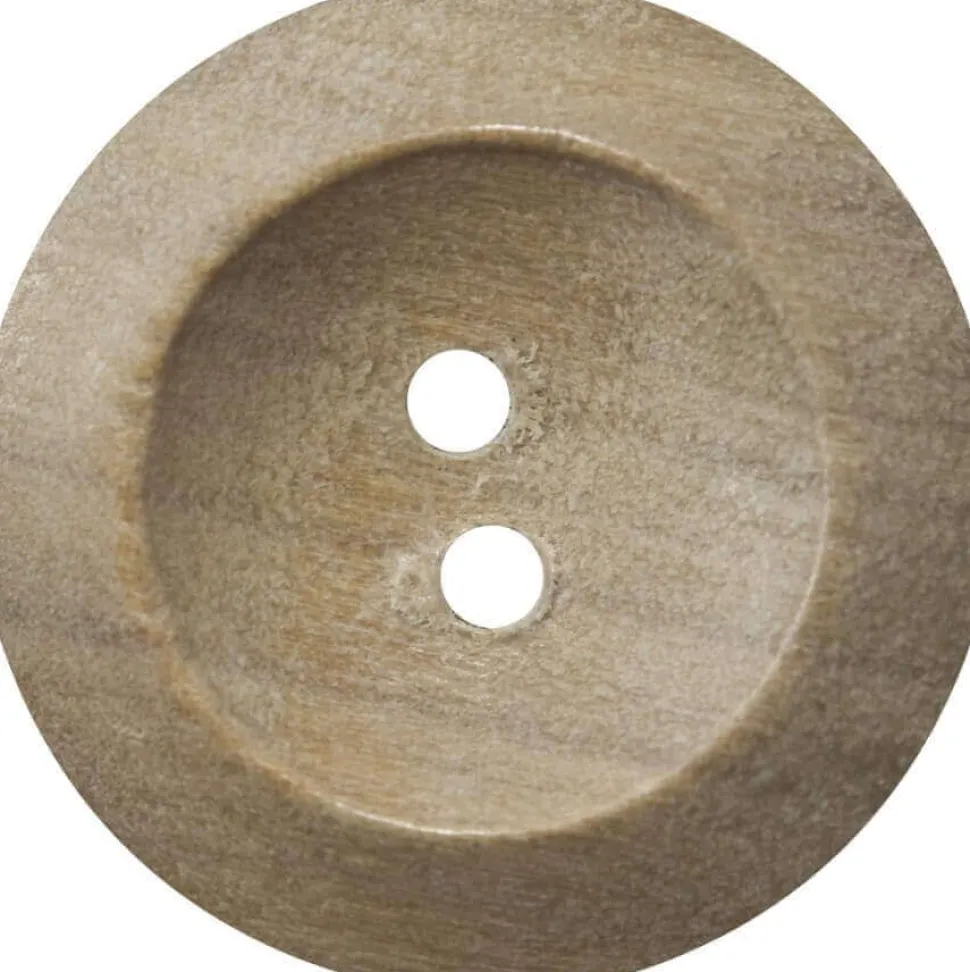 Wood Two Hole Button - Size 22