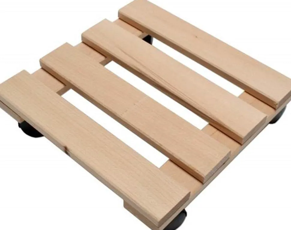 Wooden Planter Trolley 30x30cm