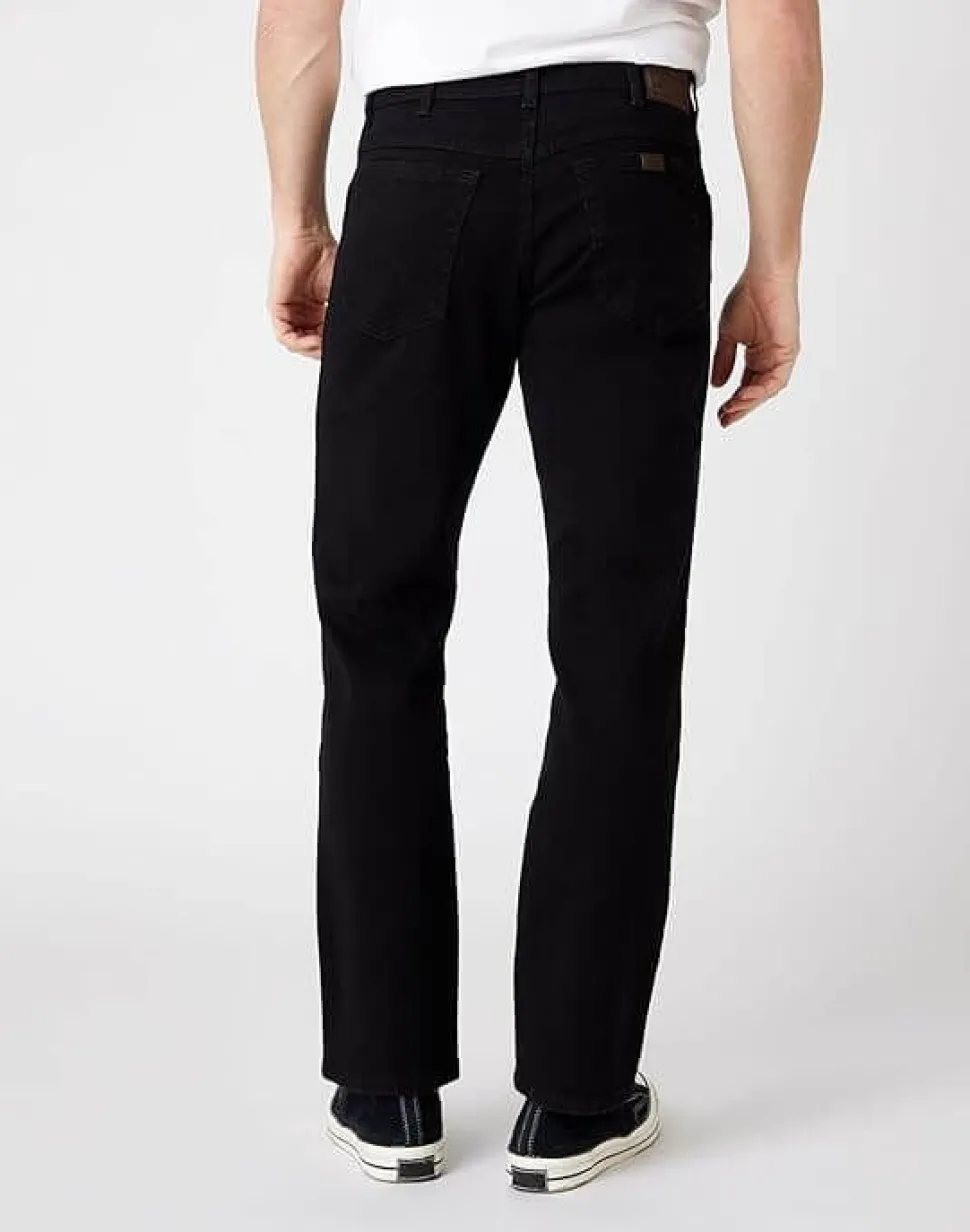 Wrangler Men's Stretch Regular Fit Black Jeans