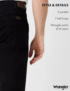 Wrangler Men's Stretch Regular Fit Black Jeans