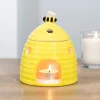 Yellow Beehive Ceramic Oil Burner