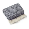 Zahra Recycled Cotton Throw Navy
