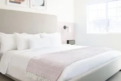 Zahra Recycled Cotton Throw Pink